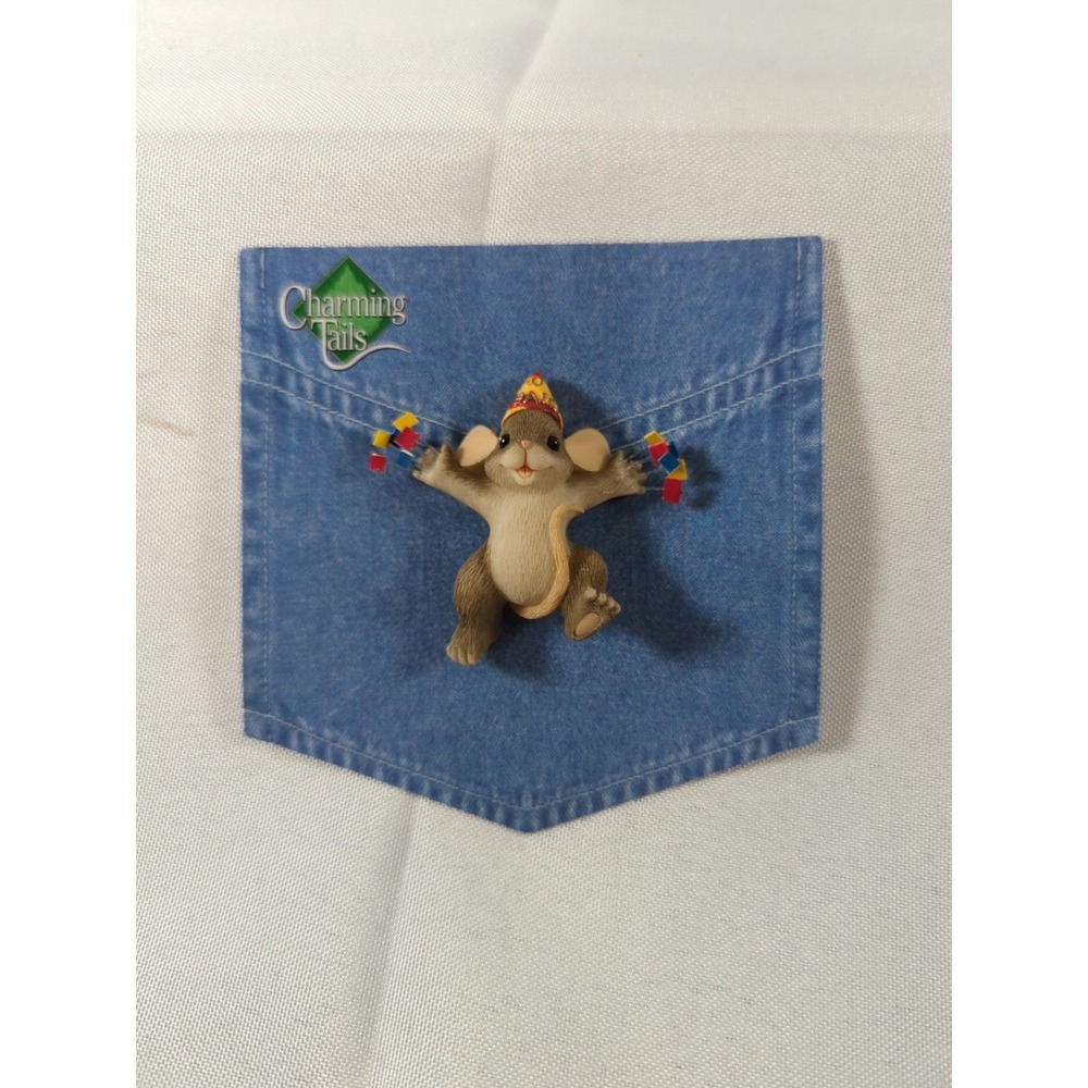 Charming Tails Lapel Pin Party Mouse 10th Anniversary